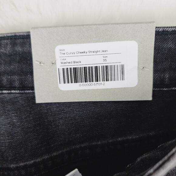 NEW Everlane The Curvy Cheeky Straight Leg Ankle Jean Washed Black - Picture 12 of 13